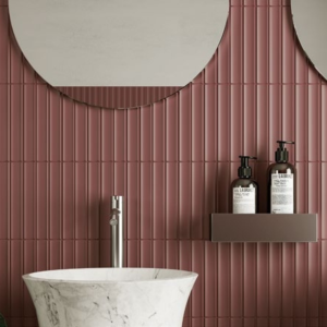 Carrelage cannelé bordeaux - 11,5×23 - Burgundy
