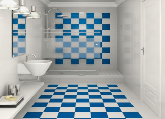 Carrelage bleu mate – 20×20 – Mar