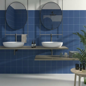 Carrelage sol et mur bleu nuit mate - 20x20 - Navy