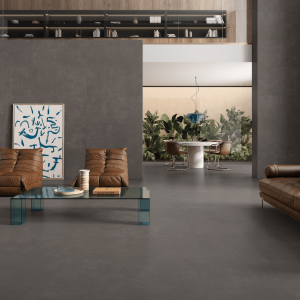 Carrelage effet ciment gris anthracite - Mao Grafito