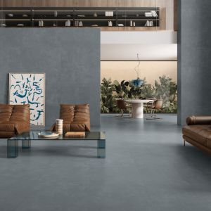 Carrelage effet ciment gris bleu - Mao Azul