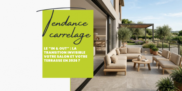 Terrasse moderne carrelage terrasse design 2026 continuité intérieur extérieur